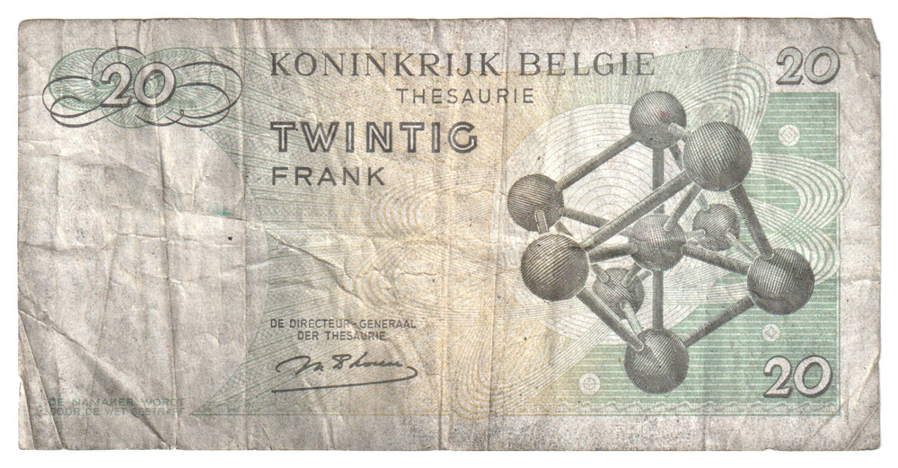 Belgium, 20 Francs - Baudouin I, 1964, G