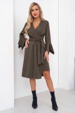 Платье Тиана (оливка/полоска)-48р-р Р11-1195/3 Nikol