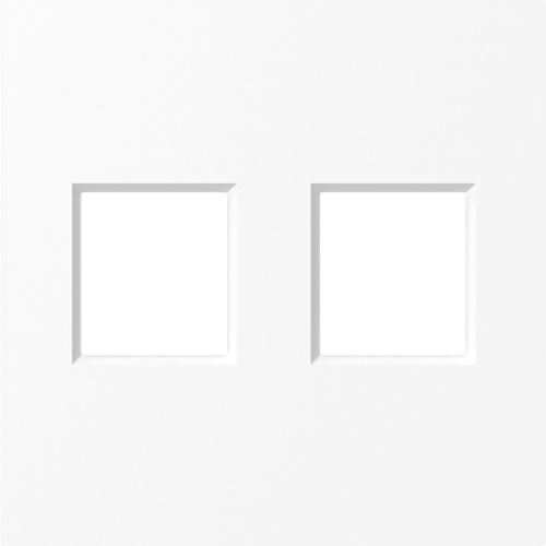 Накладка 2-я для розеток RJ45, TV, SAT, глянцевый белый, серия A07