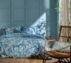 nan JUNGLE INDIGOпододеяльник Blanc des Vosges 155x200 Синий