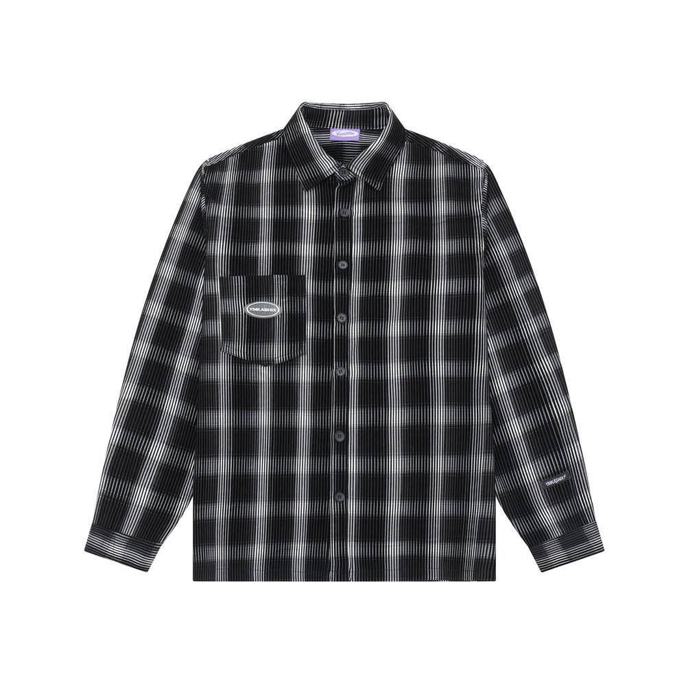 Рубашка Ymkashix Velvet Button Tartan