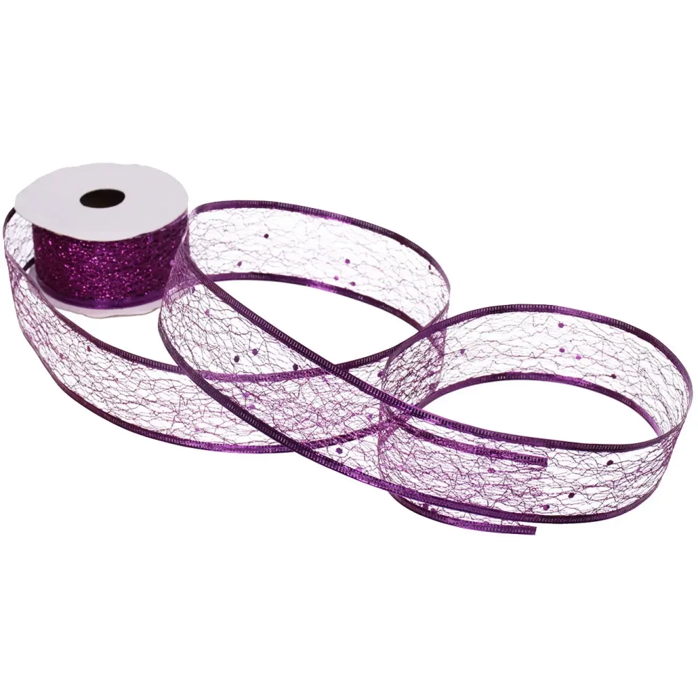 Лента для декорирования «Изящная» 4 см, 2,7 м, Фиолетовый (микс дизайнов)
