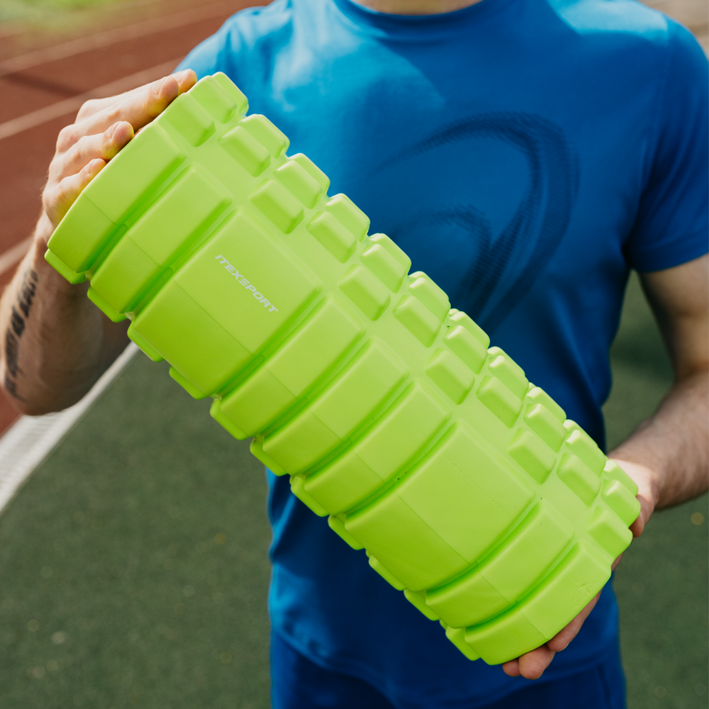 ITEX SPORT массажный валик МФР салатовый (для спины, рук, ног), оптом