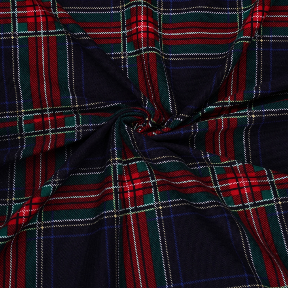 Кулирная гладь карбон с рисунком, 100% хлопок, 180 гр/м2, т.синий/зелёный (21013)