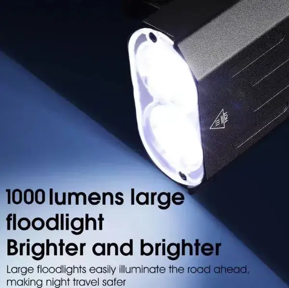 Фонарь велосипедный, передний West Biking YP0701315 (аккум. 4000 mAh, USB)