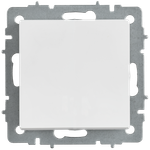 BRITE Выключатель 1-клавишный проходной 10А ВС10-1-6-БрАБ арктический белый IEK