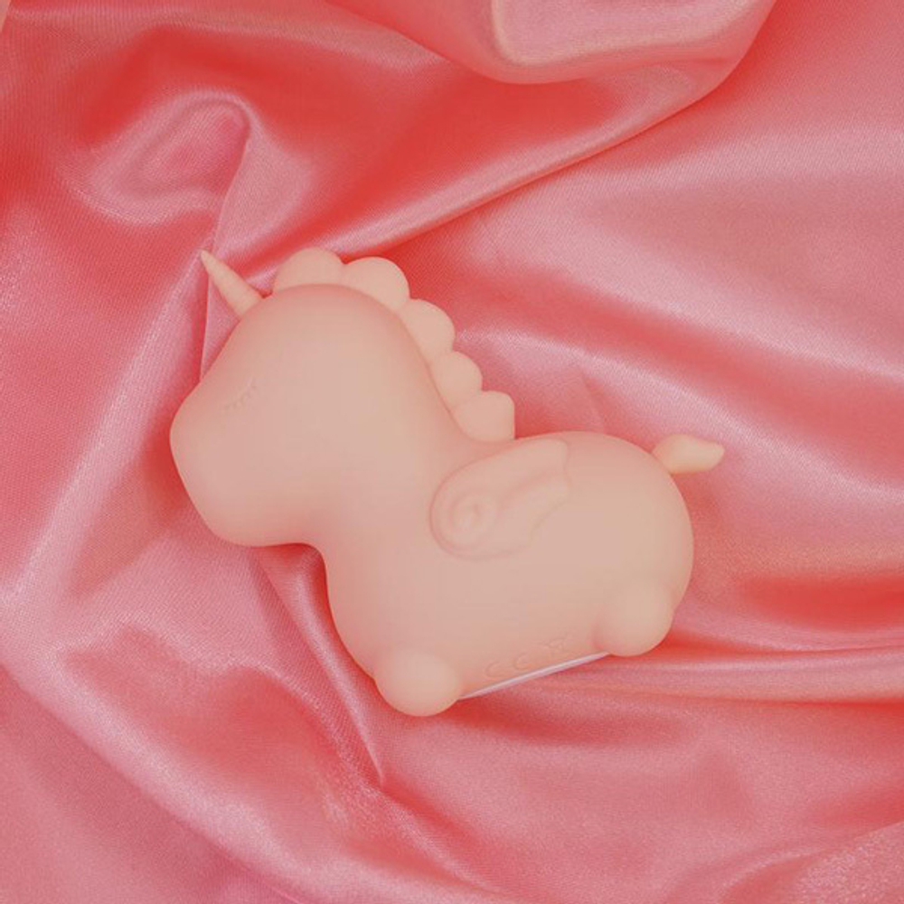 Персиковый клиторальный стимулятор 11см с режимом пульсации Unihorn Heart Throb UNIHT