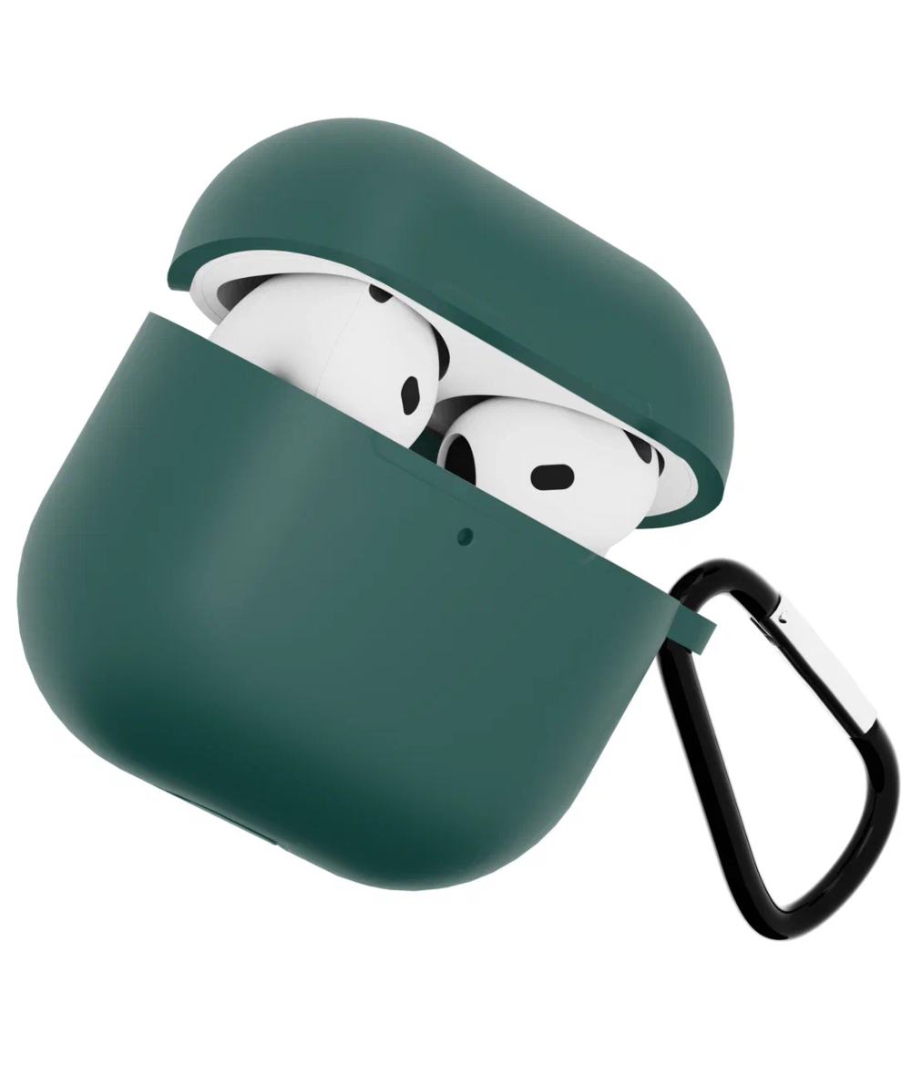 Чехол для Airpods 4 Gurdini силиконовый зеленый лес
