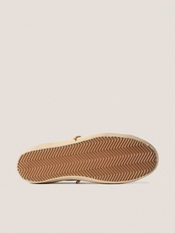 Super Star in brown nappa with croc-print heel tab