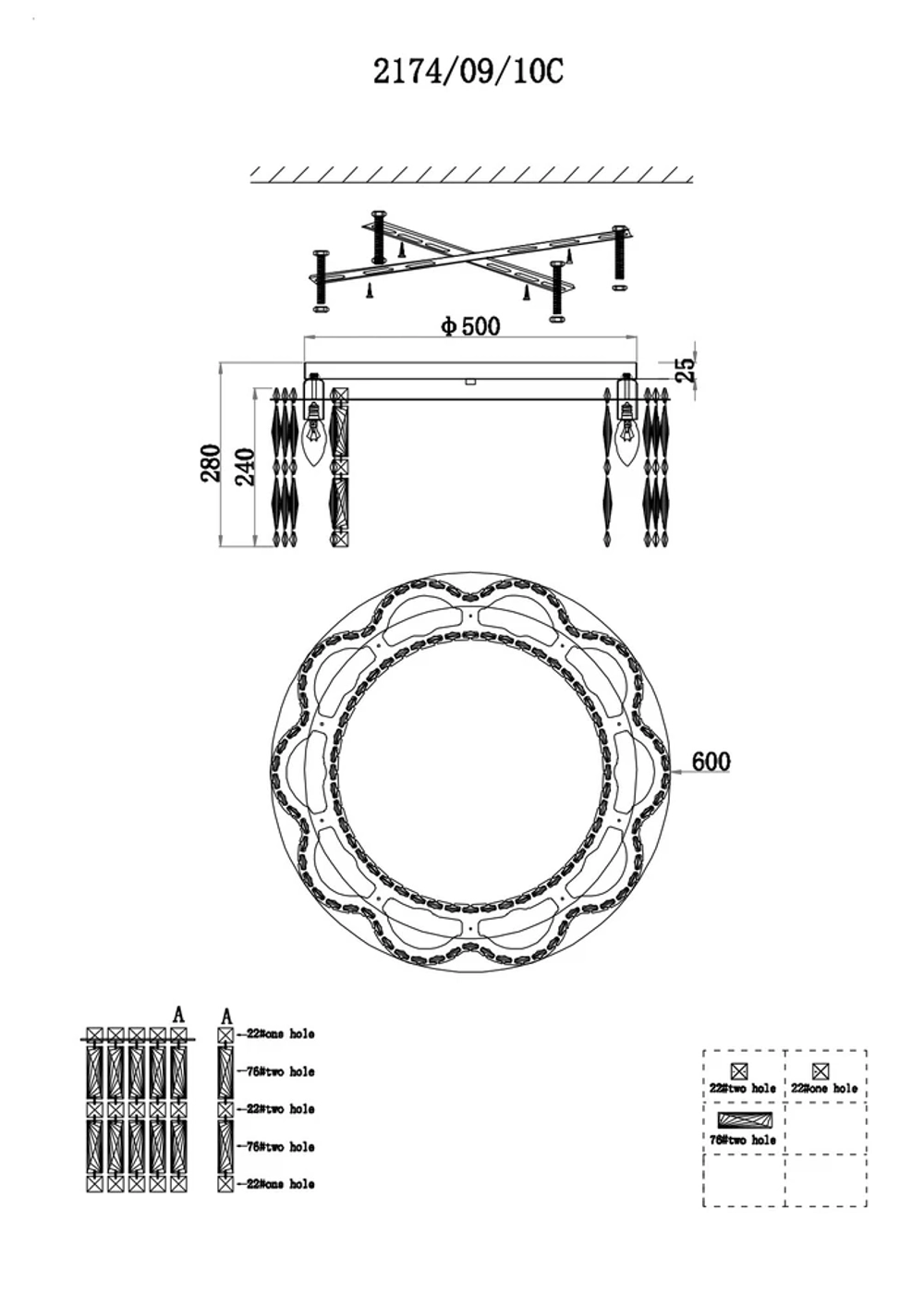 Потолочная люстра Stilfort ADMIRE 2174/09/10C