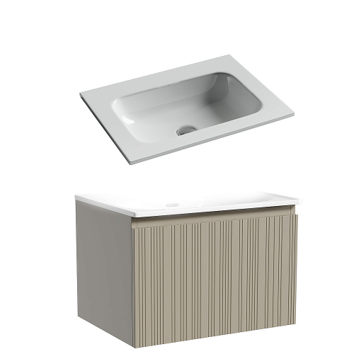 Тумба с раковиной Sancos CODE CD60GP/CN7011WX 60 серая платина