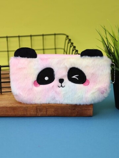 Пенал плюшевый "Sad Panda", white (20*10 см)