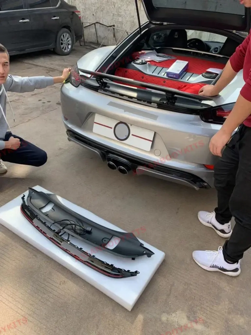 Накладка на стоп-сигнал под спойлером для Porsche 718 Boxster/Cayman 982 2016+ Порше