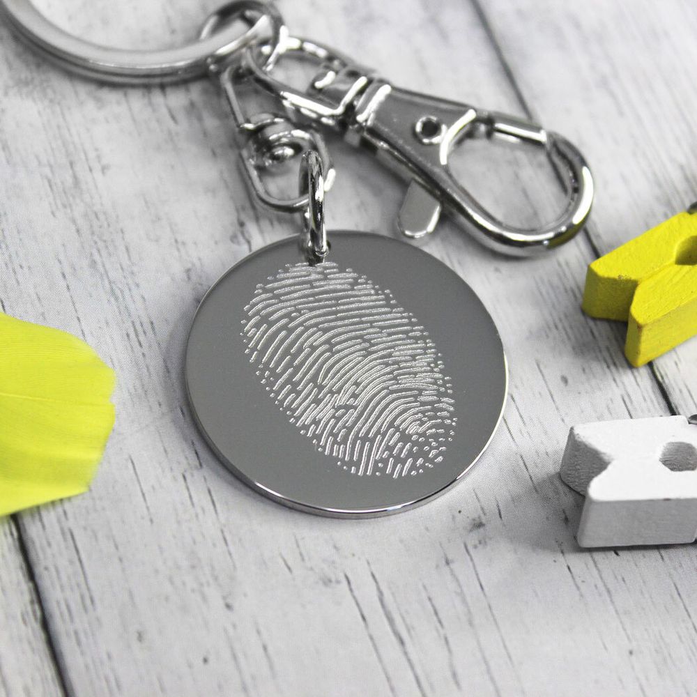 Брелок с гравировкой отпечатка пальца на заказ