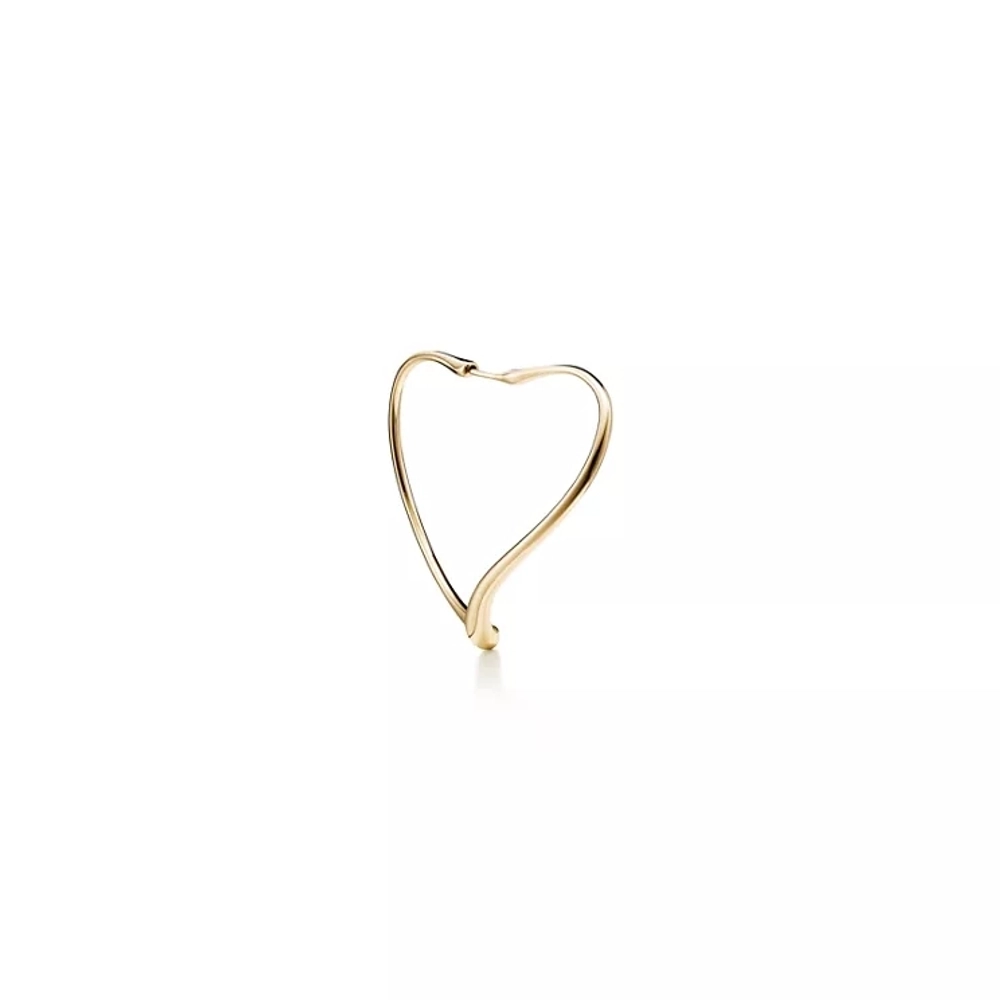Серьги-кольца из жёлтого золота 18k,Tiffany 💠Open heart