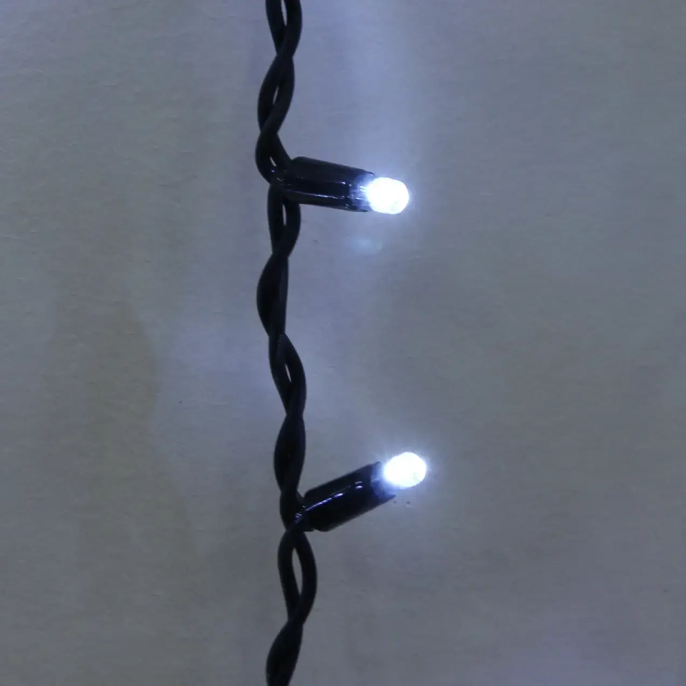 Гирлянда для улицы ЗАНАВЕС «Мерцание» ш2* в6,0 м 960 ламп LED, чёрный провод,1 реж.,IP-65, Белый (возможность соединения)