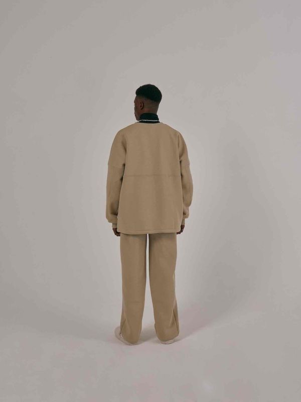 Брюки Multicolor Широкие с начесом оксфордский загар - фото 6