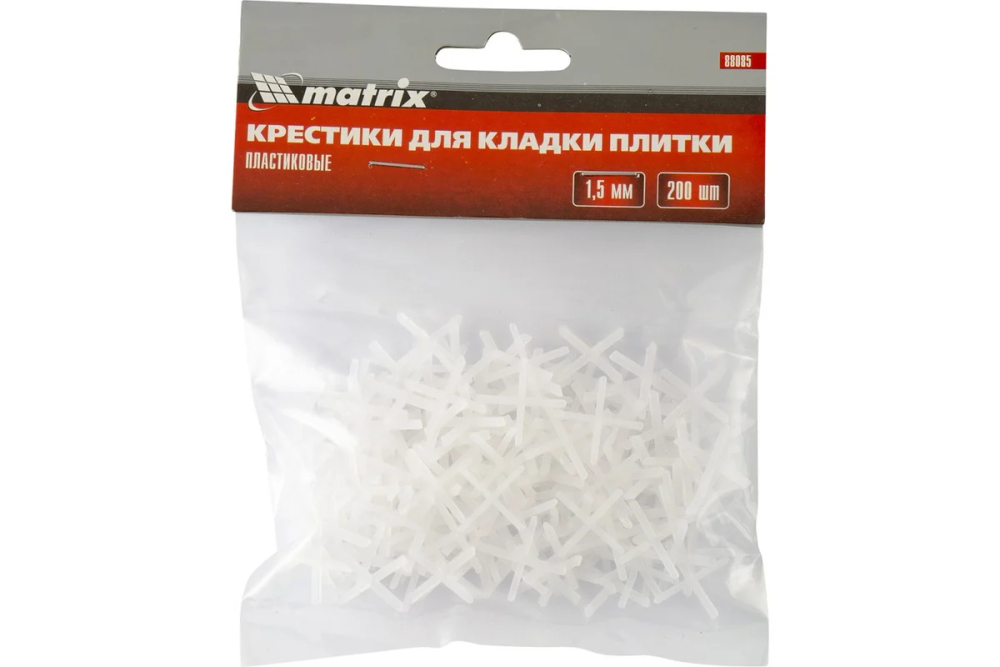 Крестики пластиковые для кладки плитки 1,5 мм 200 шт Matrix (Матрикс)