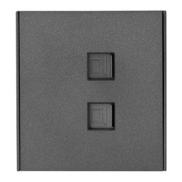 Розетка STRONG компьютерная двойная RJ45+RJ45 кат6 с/у графит KRANZ