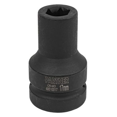 Головка ударная глубокая, 17мм (6гр) 1'' Partner PA-48510017