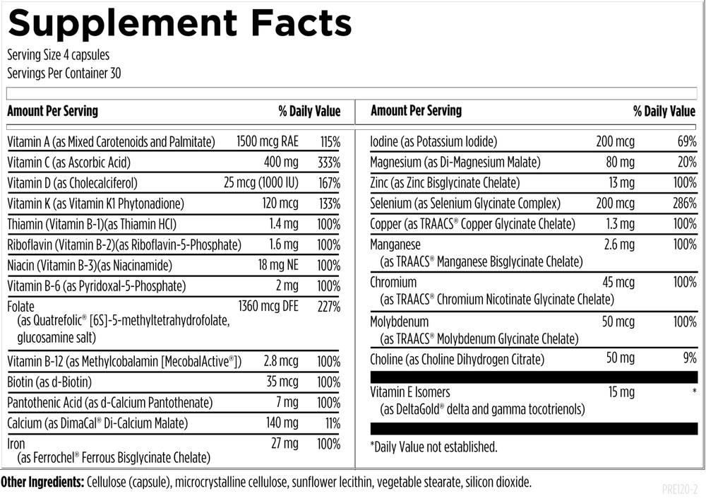 Designs For Health - PRE120 - Prenatal Pro 120 capsules