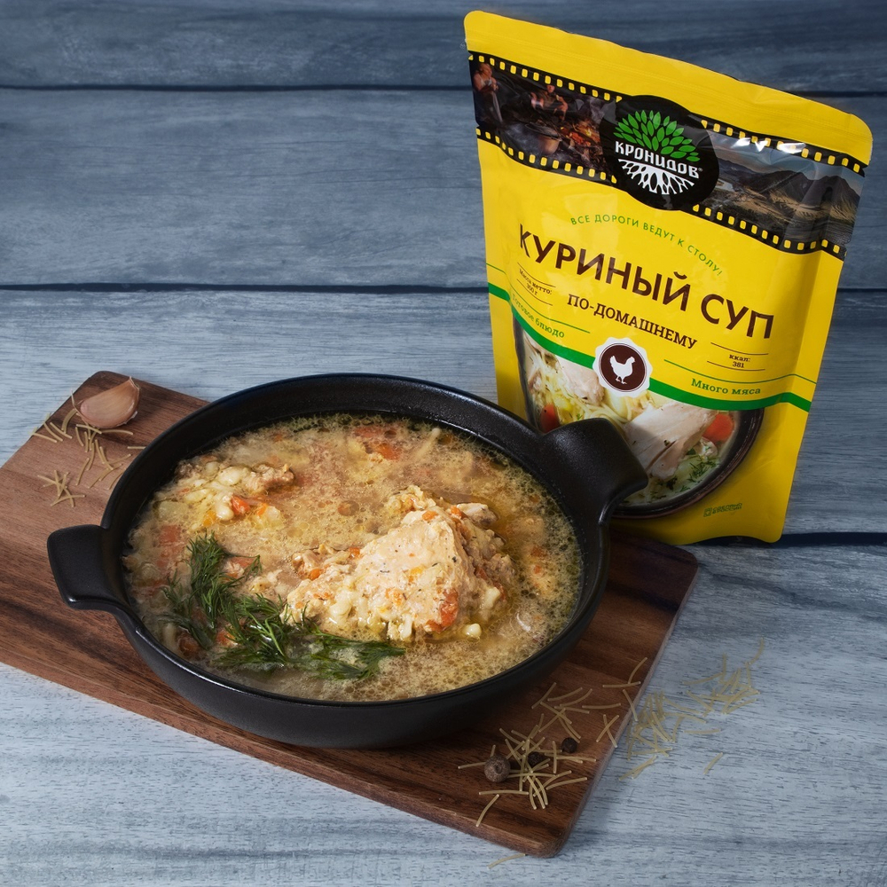 Готовое блюдо "Куриный суп по-домашнему" 300 г. (Кронидов) 4шт 1,2кг