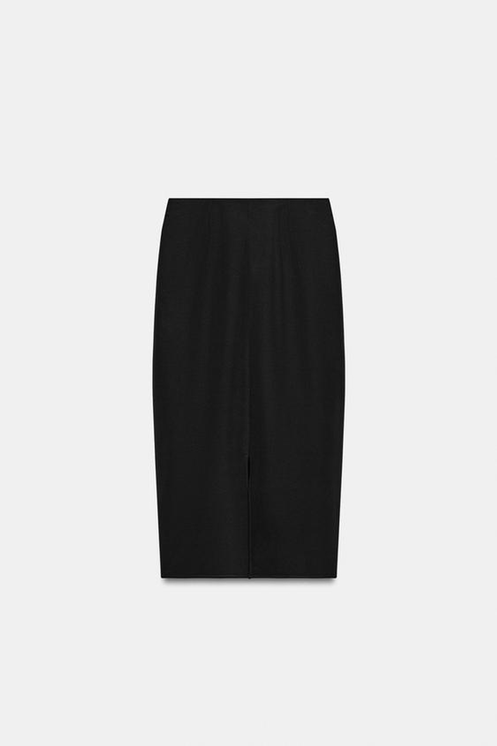 ZARA ЮБКА МИДИ СО СКЛАДКАМИ, ЧЕРНЫЙ