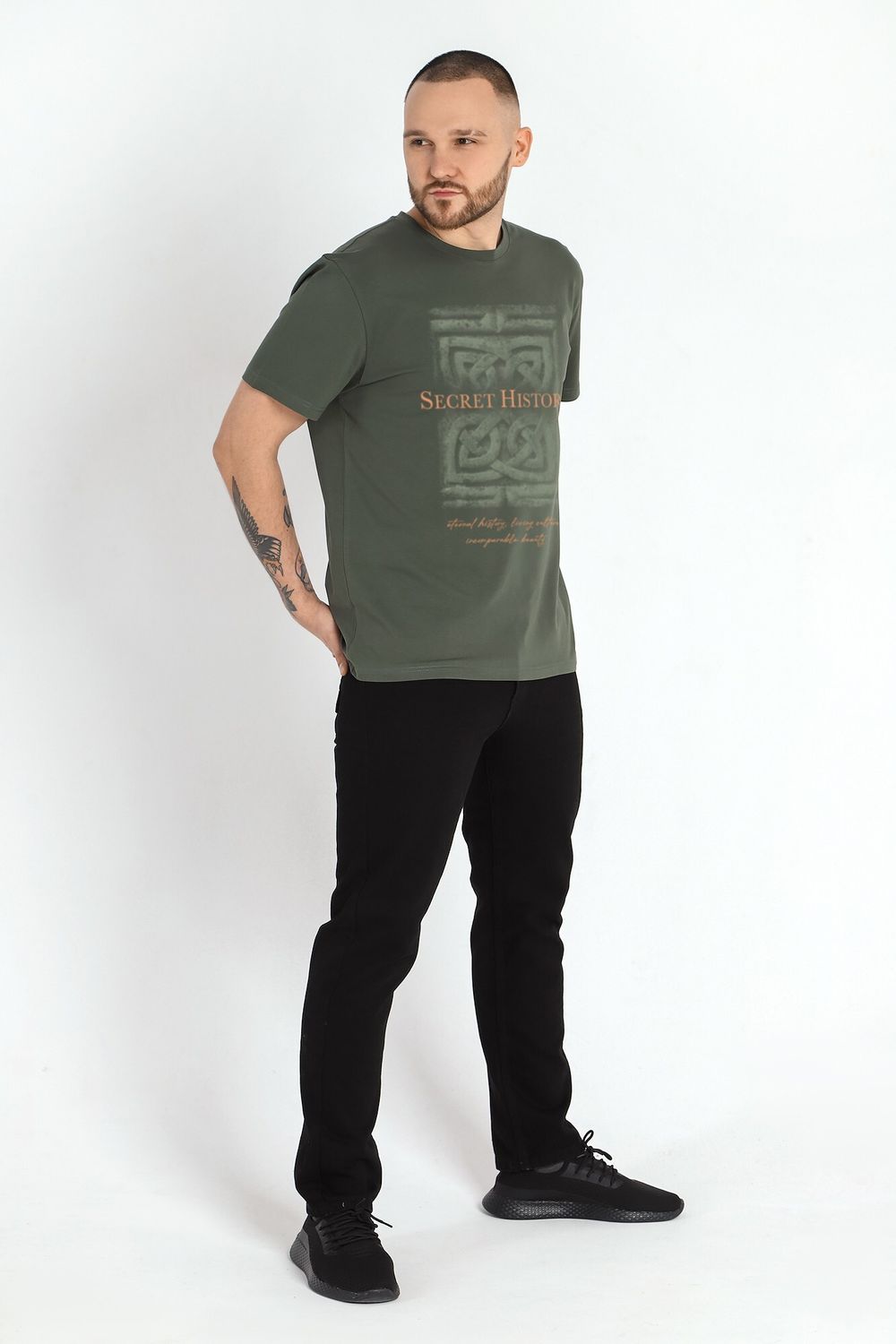 Фуфайка (футболка) мужская Клаб-6У Виотекс ХАКИ