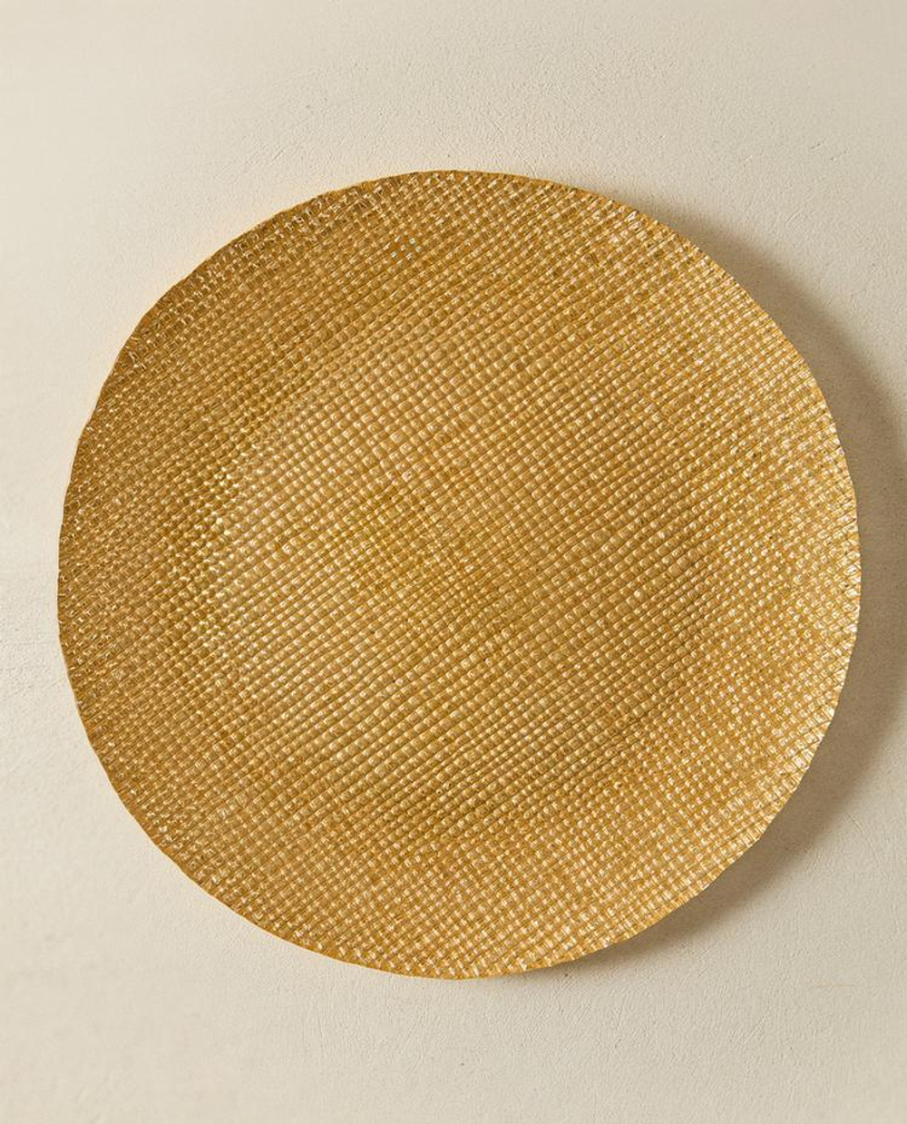 ZARA HOME СТЕКЛЯННАЯ СЕРВИРОВОЧНАЯ ТАРЕЛКА, ЗОЛОТОЙ