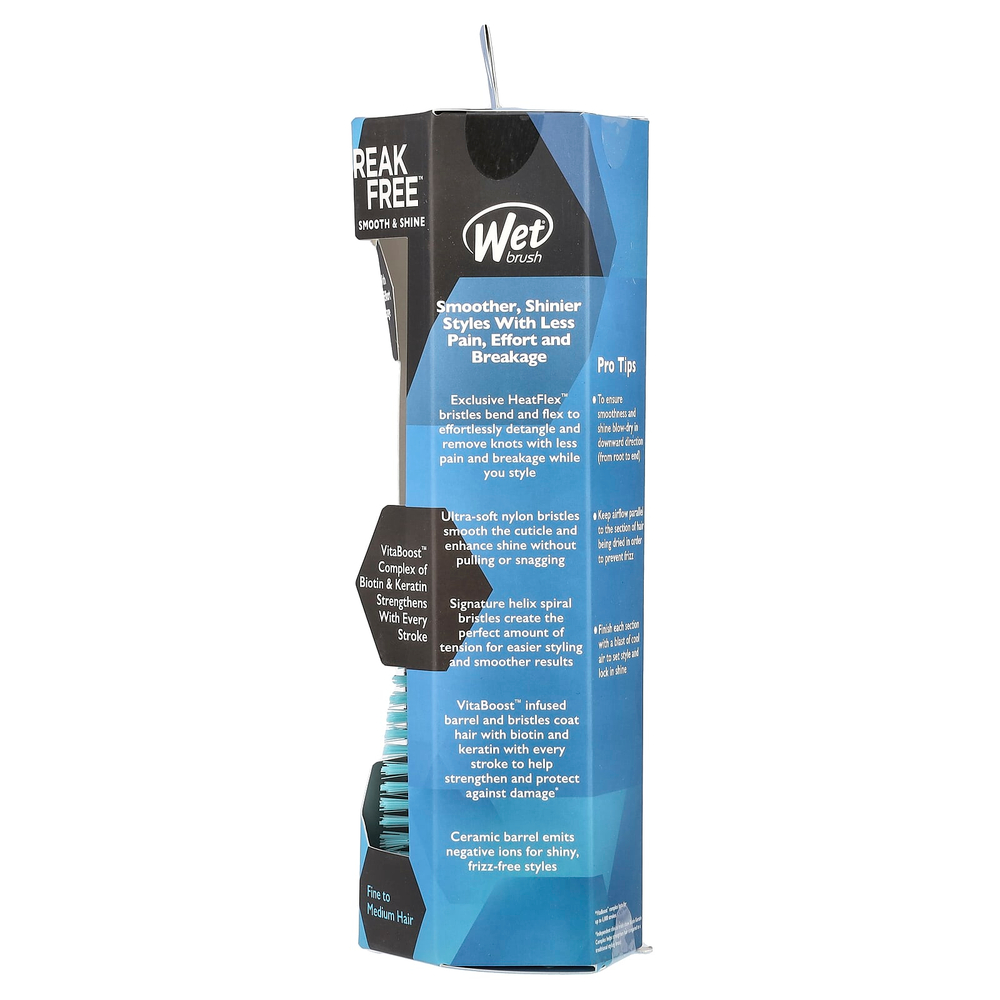 Wet Brush, Круглая кисть Break Free, Smooth & Shine, для тонких / средних волос, 1 кисть