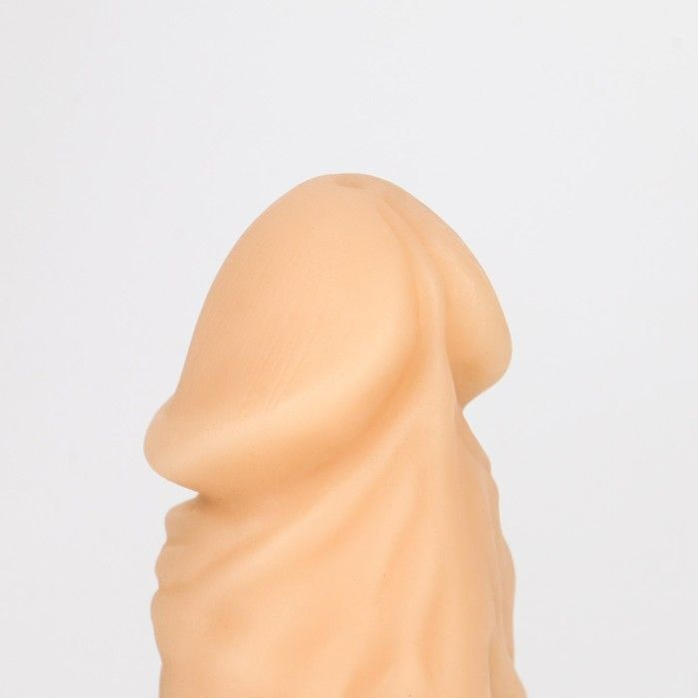 Телесный фаллоимитатор Оки-Чпоки на присоске - 19,5 см. (Цвет: телесный)