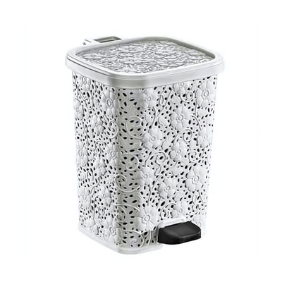 Мусорное ведро с педалью 6 лт АЖУРНОЕ розовый