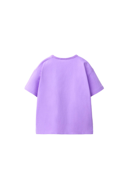 ZARA ОДНОТОННАЯ ФУТБОЛКА, ЦВЕТ МАЛЬВЫ
