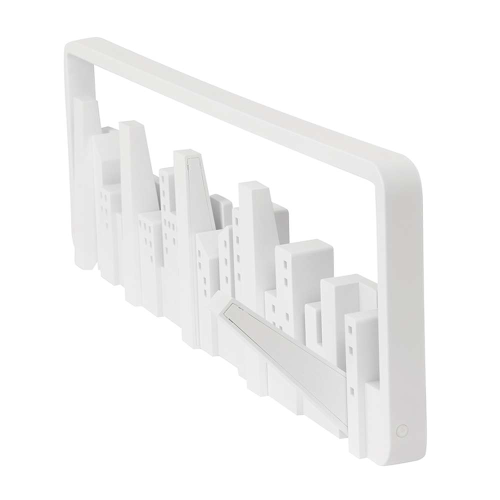 Вешалка настенная skyline, 50 см, белая, 5 крючков