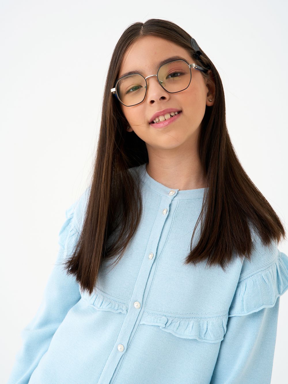 Кардиган для девочки AT1423 голубой