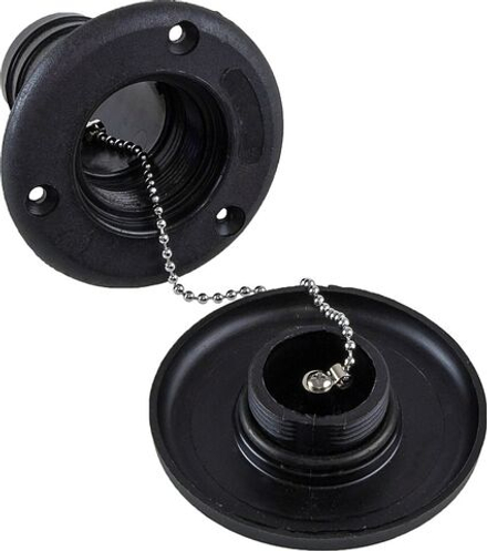 Горловина заливная для дизтоплива, пластиковая, черная, под шланг 38 мм