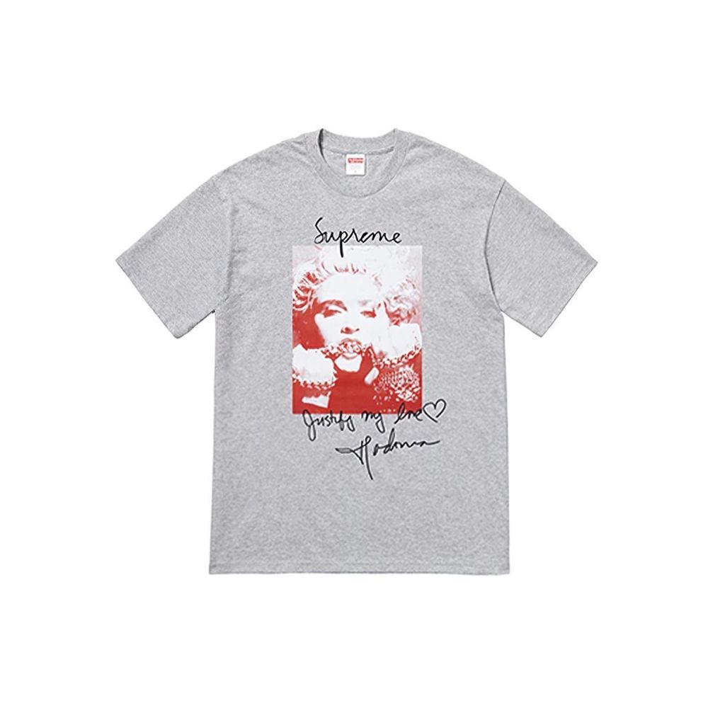 Supreme FW18 Madonna Tee Heather Grey T