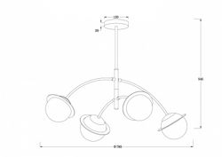 Люстра на штанге Freya Lumix FR5323CL-04CH