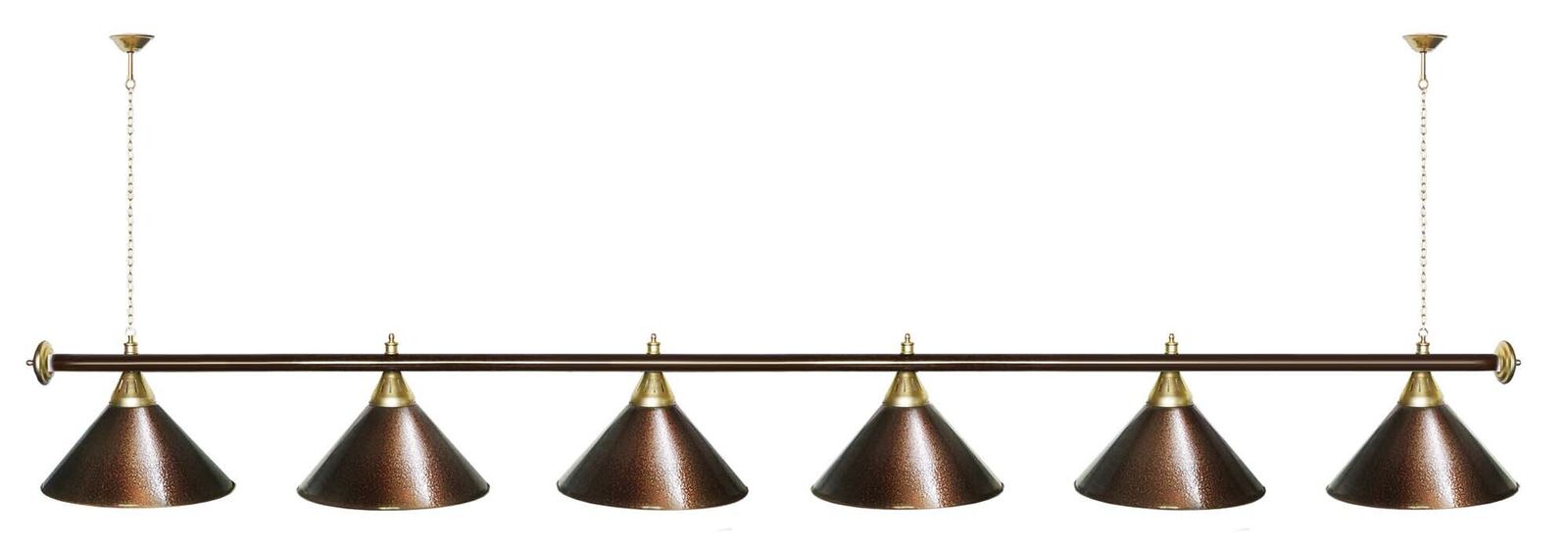 Лампа STARTBILLIARDS 6 пл. (плафоны золотые,штанга золотая,фурнитура золото) фото №23