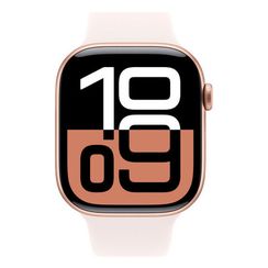 Apple Watch Series 10, 46mm, алюминий цвета «розовое золото», спортивный ремешок