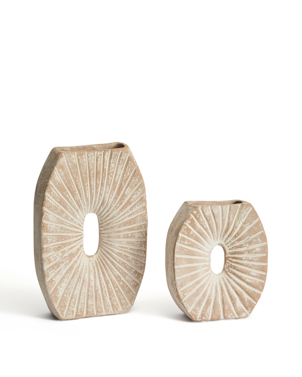 Ваза Valura из папье-маше розового и бежевого цвета 31 см