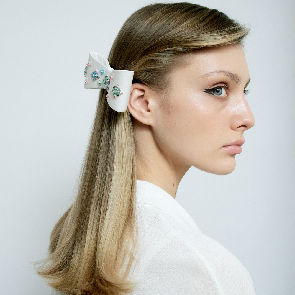 Бант-бабочка "Калейдоскоп" с голубым декором