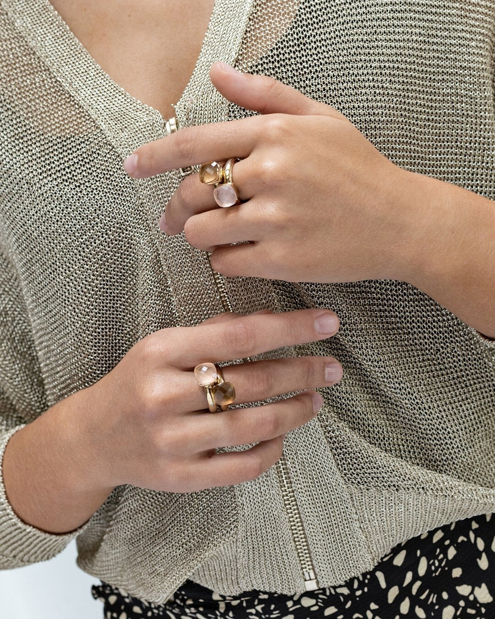 Кольцо Qudo FIRENZE 16.5 (G) Smoked Topaz 107001/40-5108 16.5 размер 16,5