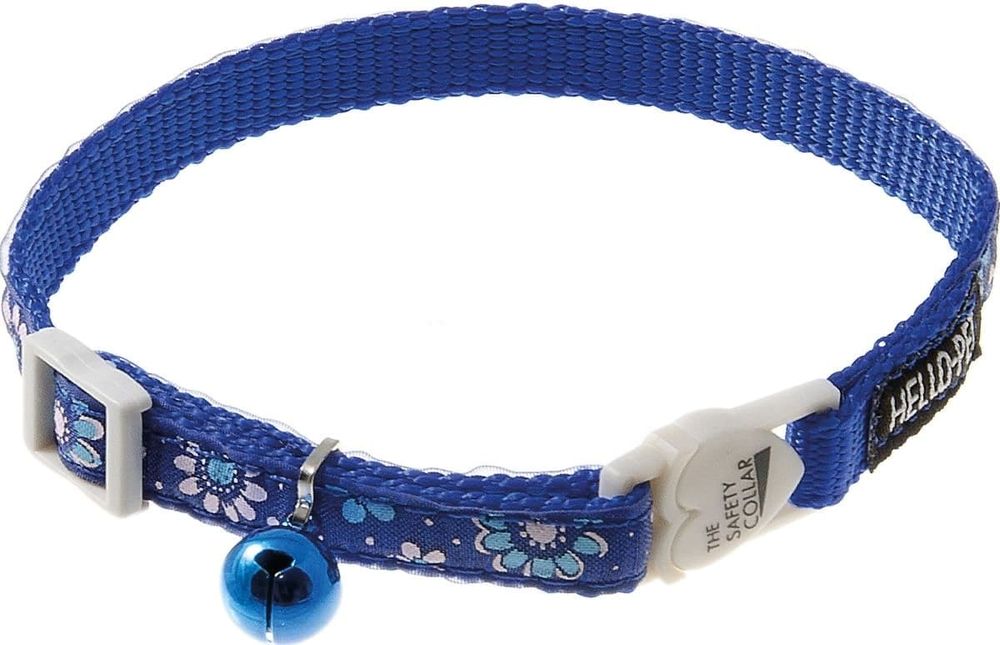 Ошейник д/кош. "Лотосы" с бубенцом, 10 мм (20-30 см) фастекс "Сердце" (синий) 70-2802 Ошейник д/кош. "Лотосы" с бубенцом, 10 мм (20-30 см) фастекс "Сердце" (синий) 70-2802
