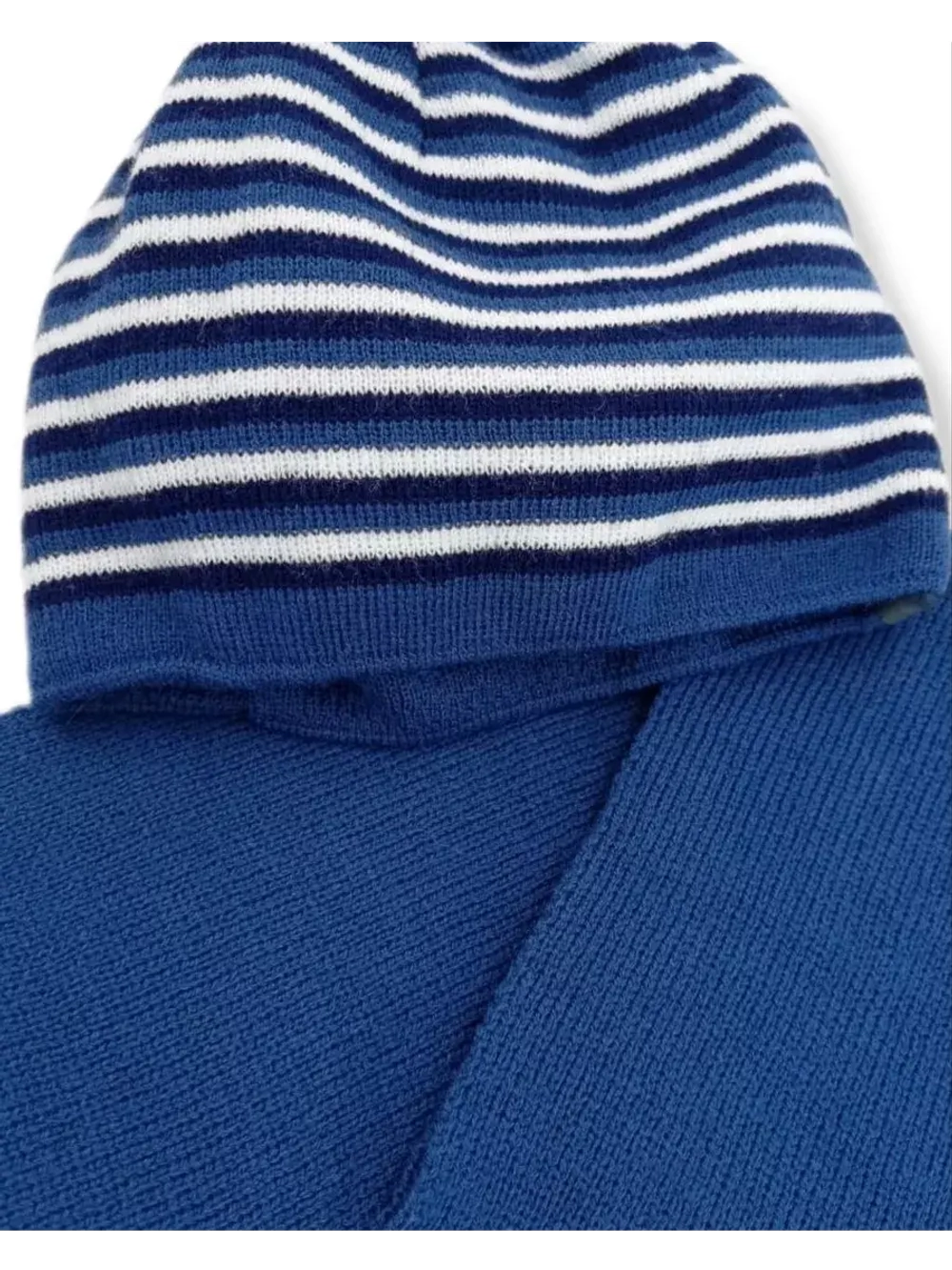 Детская шапка с шарфом для мальчика на весну и осень