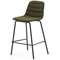 Полубарный стул Zunilda, зеленый с черными ножками