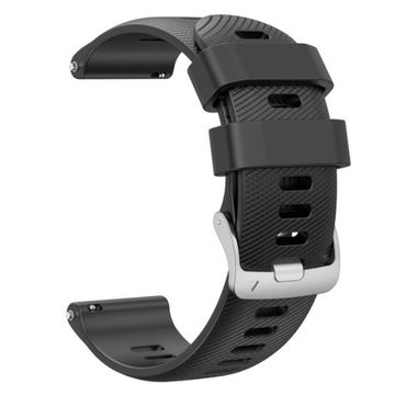 Ремешок Quick Release 22 мм силиконовый для Garmin Forerunner 255 / 265 / 745, Venu 2, Vivoactive 4 быстросъемный (Черный)