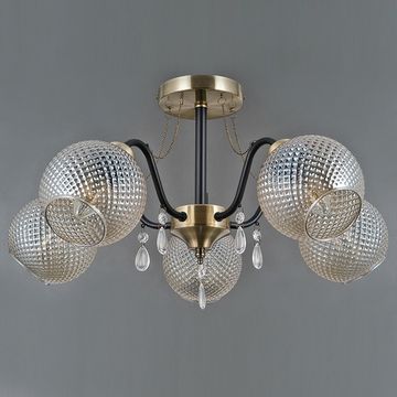 Люстра потолочная ILLUMICO E14 IL0432-5CSQ-29 AB BK