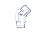 Штуцер ввертной FC45 ORFS 13/16'' D12 NPTF 1/2"