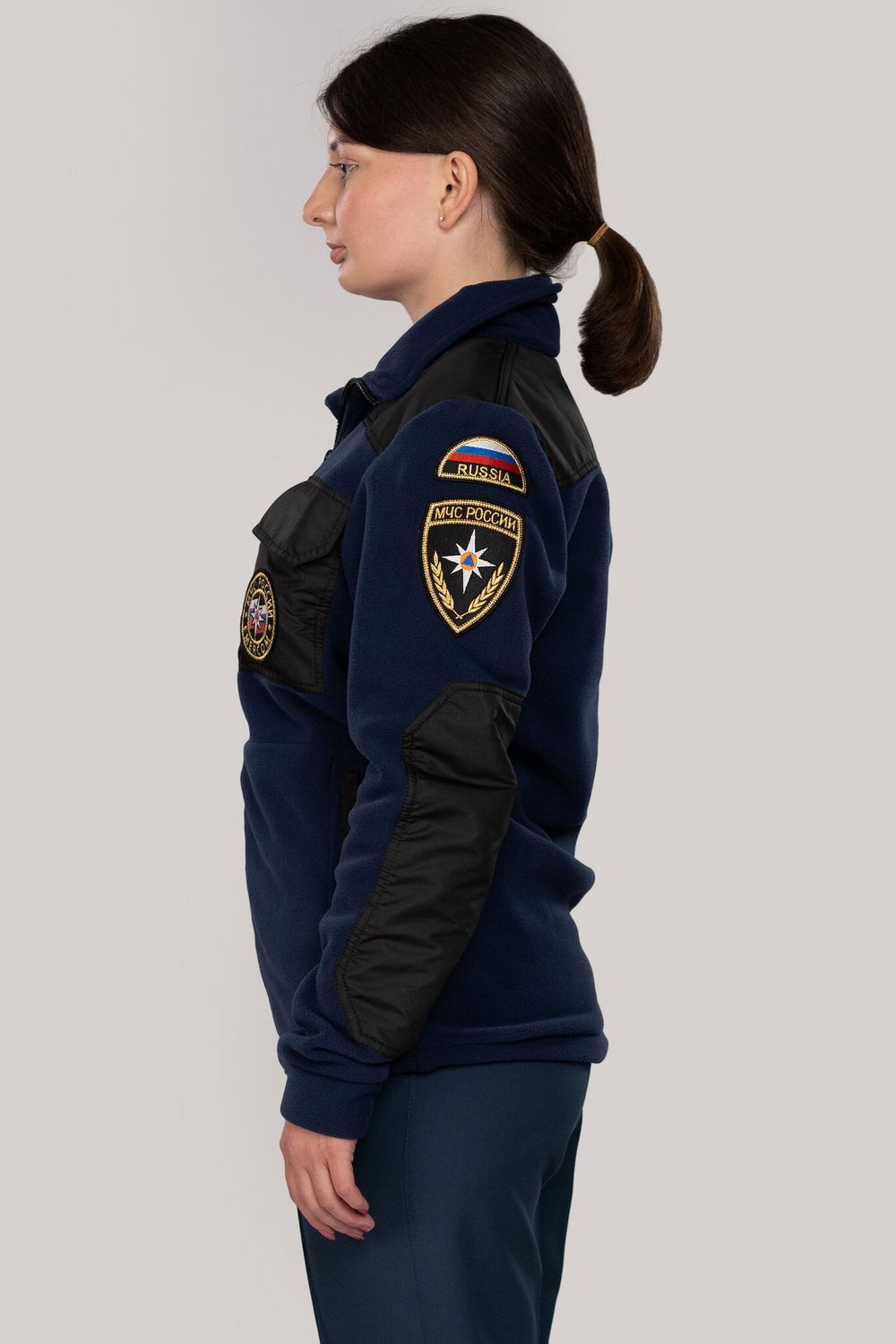 Куртка флисовая женская МЧС (с шевронами)